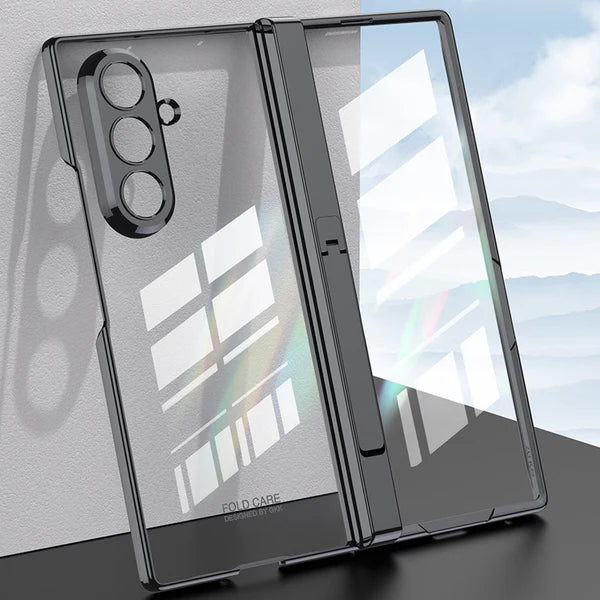Galaxy Z Fold - Transparent Electroplated Case With Kickstand