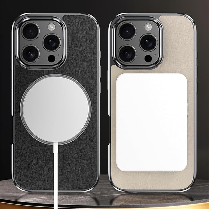 iPhone - Luxury Genuine Leather Case with Rotating Stand