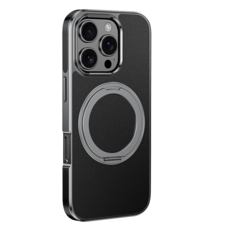 iPhone - Luxury Genuine Leather Case with Rotating Stand