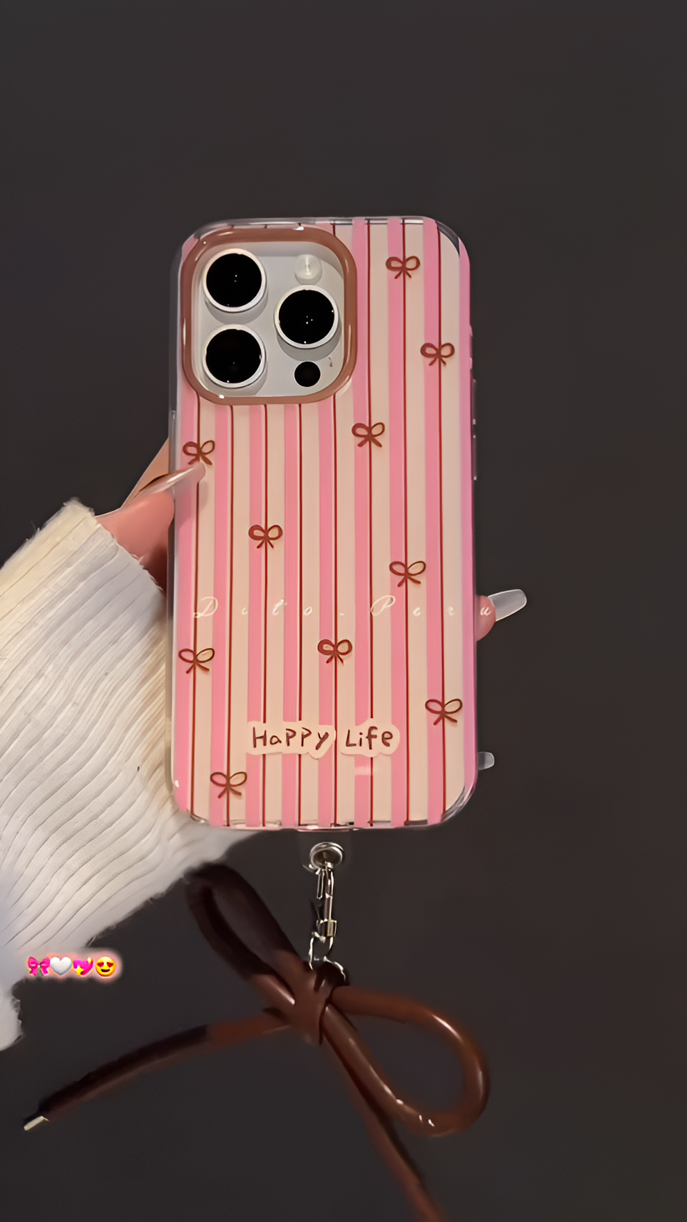 iPhone - Bow-Stripes Soft Case