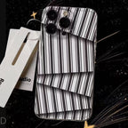 iPhone – Black & White Striped Layered Case