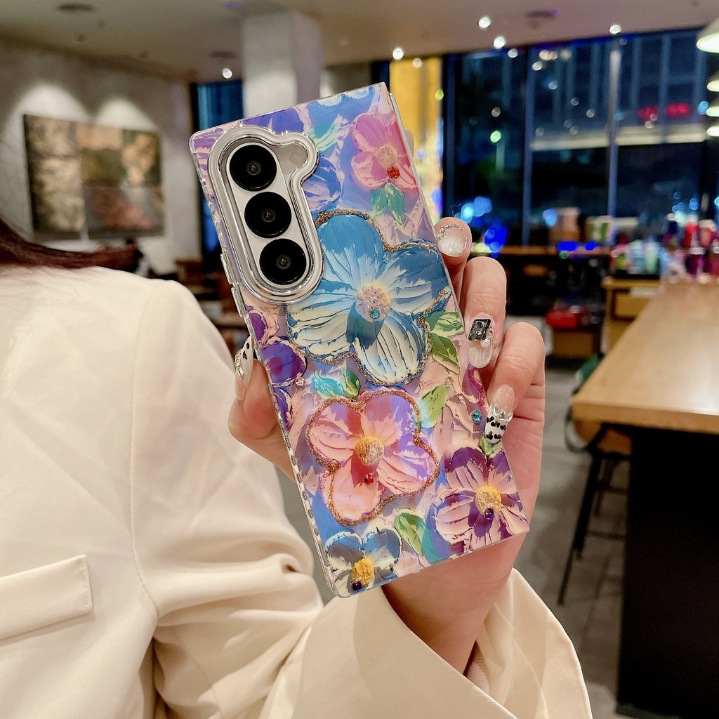 Galaxy Z Fold - Oil Painting Flower Pattern Case