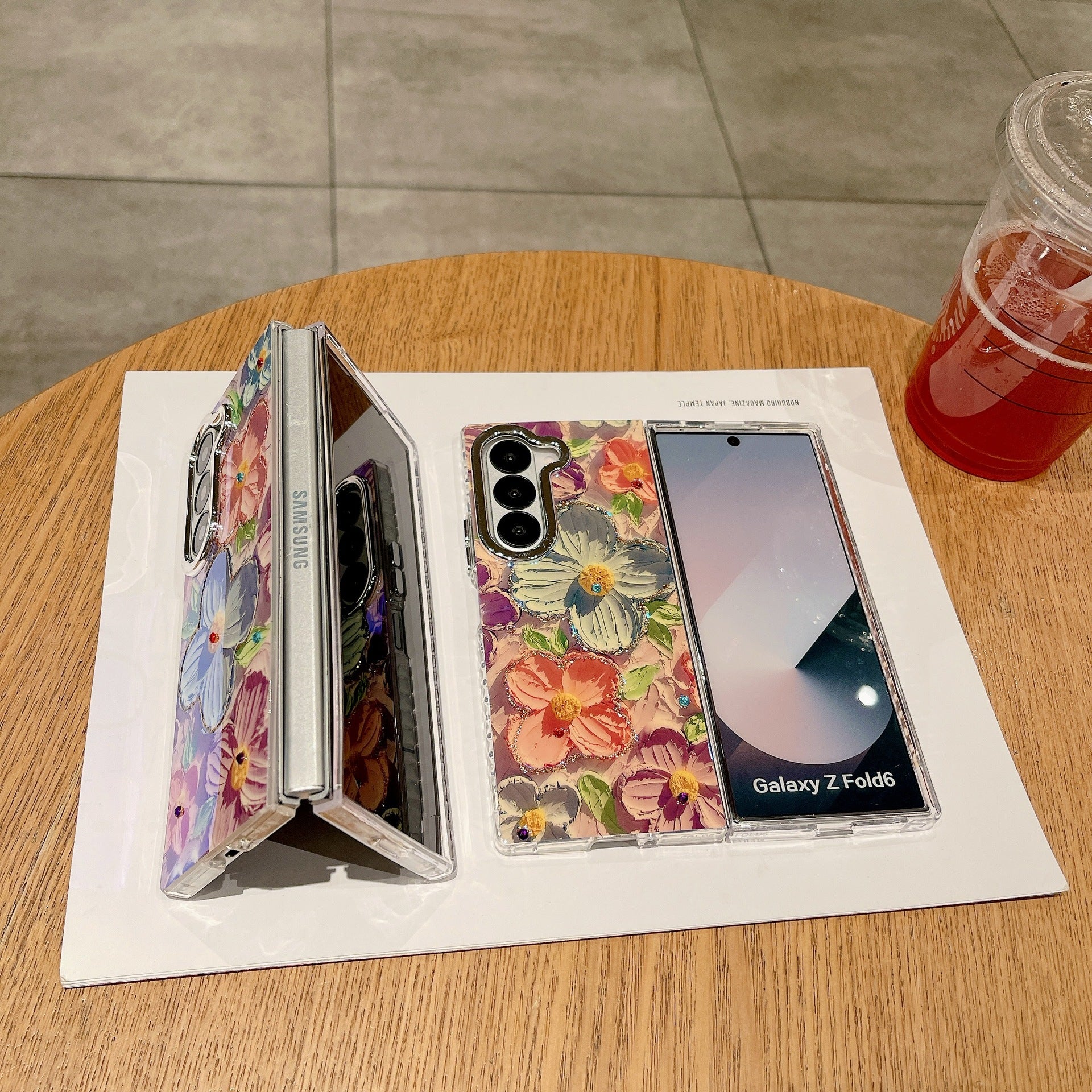 Galaxy Z Fold - Oil Painting Flower Pattern Case