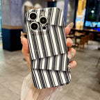 iPhone – Black & White Striped Layered Case