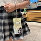 Galaxy S Series - Mirror Heart Stardust Charm Case With Lanyard