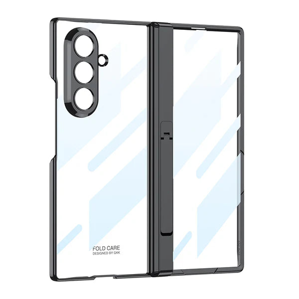Galaxy Z Fold - Transparent Electroplated Case With Kickstand