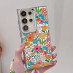 Galaxy S Series - Graffiti Flower Case With Lanyard
