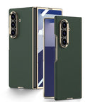 Galaxy Z Fold - Electroplated Gold-Edged Leather Case
