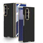 Galaxy Z Fold - Electroplated Gold-Edged Leather Case