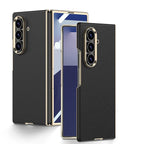 Galaxy Z Fold - Electroplated Gold-Edged Leather Case