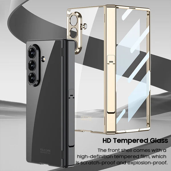 Galaxy Z Fold - Transparent Electroplated Case With Kickstand
