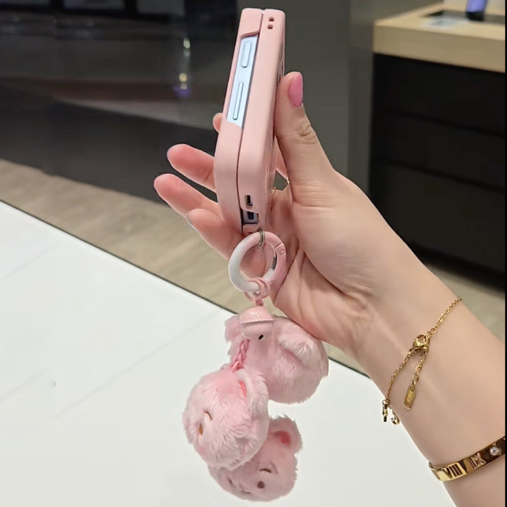 Galaxy Flip - Capybara Cartoon Case with Plush Keychain