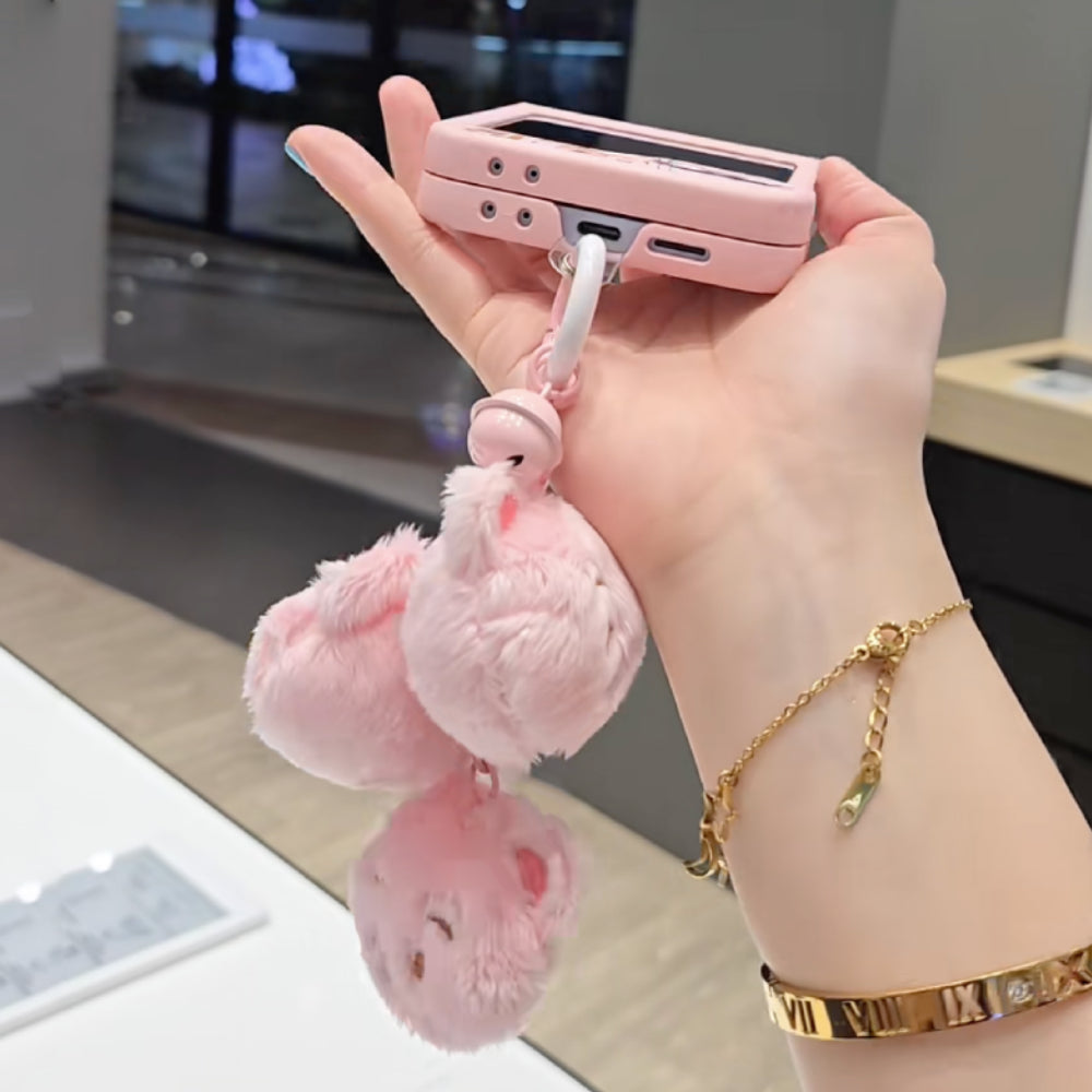 Galaxy Flip - Capybara Cartoon Case with Plush Keychain