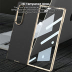 Galaxy Z Fold - Electroplated Gold-Edged Leather Case