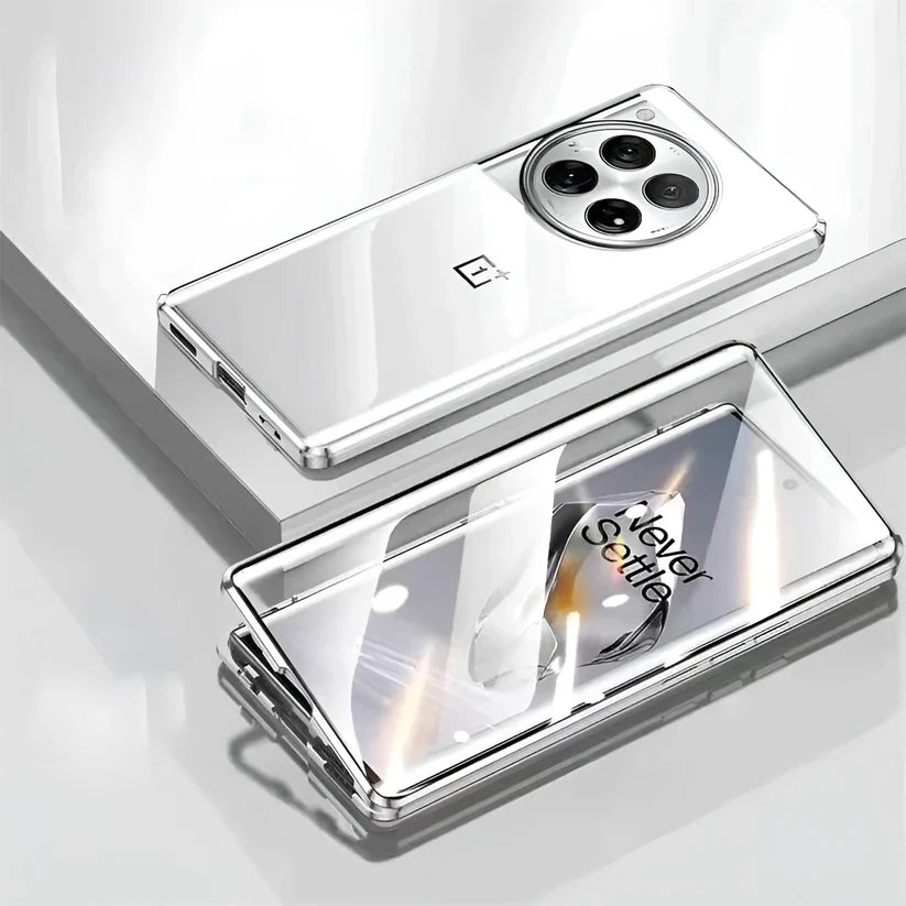 OnePlus Series - 360° (Front+Back) Metal Body Protection Glass Case